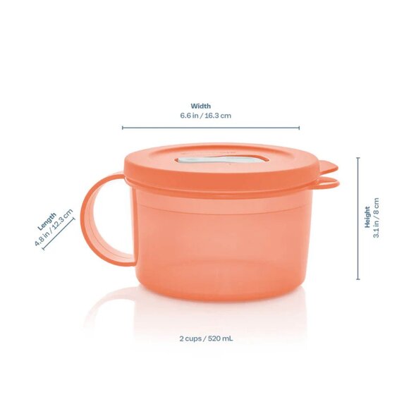 Tupperware 2-Pack Microwave Soup Mugs – Leakproof, Vented, & Stain-Resistant - Picture 7 of 8